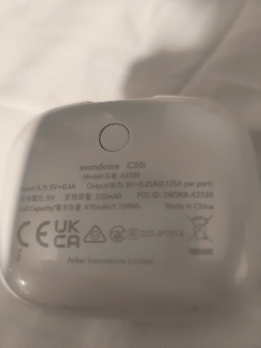 Soundcore C30i wireless headphones (only one side works)