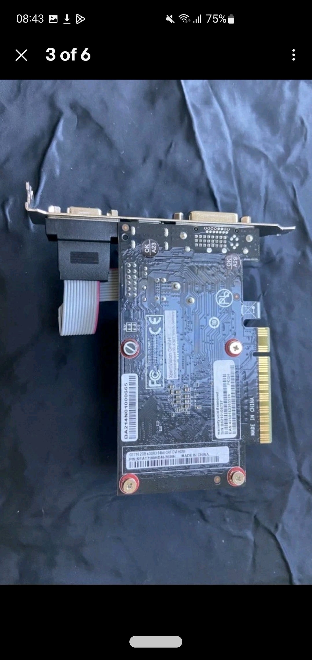 4x Or 8x - NON STANDARD - MSI GeForce NVIDIA 2 GB GT710 GPU - Please read description carefully