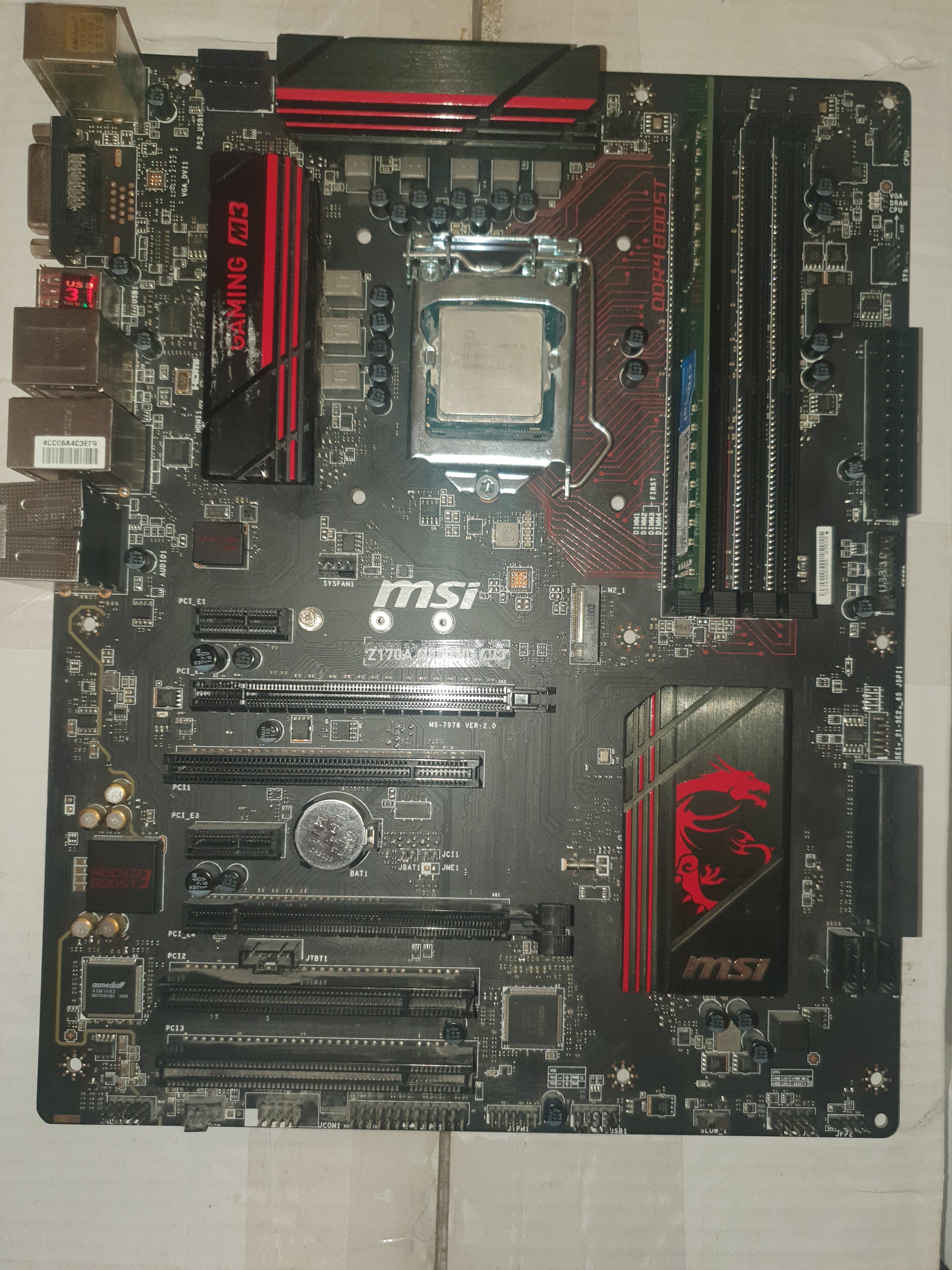 Faulty DDR4 Motherboard, CPU, Ram bundle