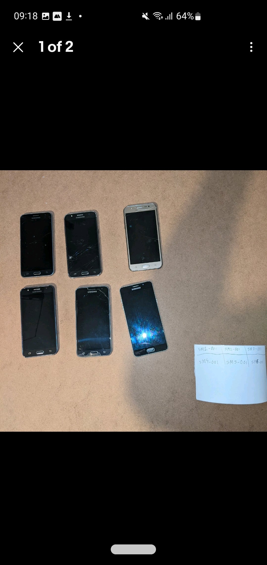 Samsung Smartphone (£23 each) For Parts Untested